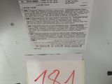 a close up of the label on the back of a machine