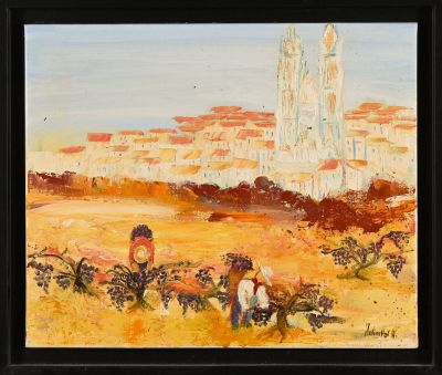 JALINEPOL (N. 1946) Les vendanges Huile sur toile