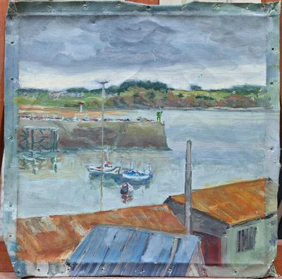 Guy VANBELLE (1931-2008) Vue d'un port, non daté