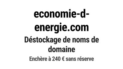 Nom de domaine economie-d-energie.