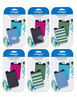 Lot de quatre étuis de téléphone pratiques, couleurs assorties