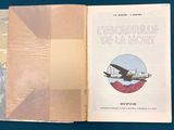 an open book with a picture of a plane on it