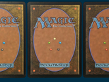 two decks of magic the gathering are on display in a display case