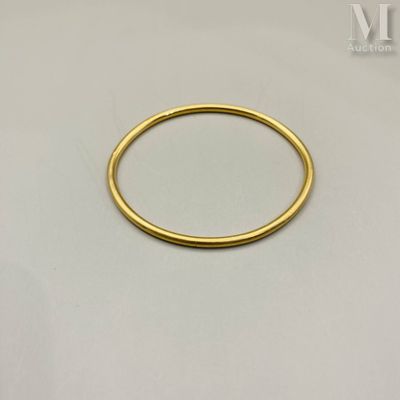 Bracelet jonc or Bracelet jonc ovale en or jaune 18k (750 mi… - Photo 1