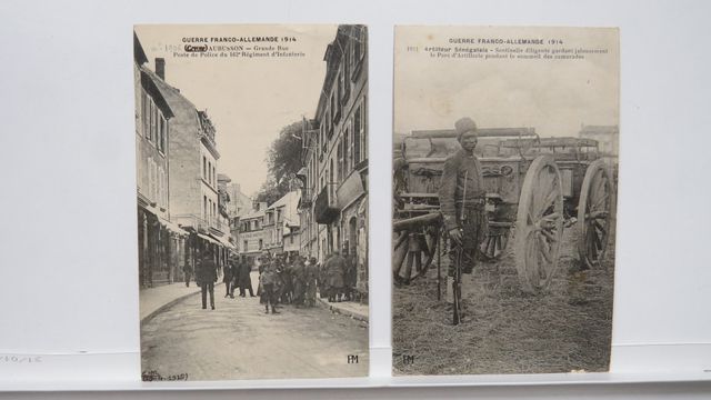 GFA : Lot de 2cpa. PM 1906 et PM 1911. Aubusson, Grande Rue, Post...