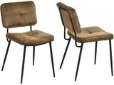 une paire de fauteuils en cuir avec des pieds et des dossiers en métal