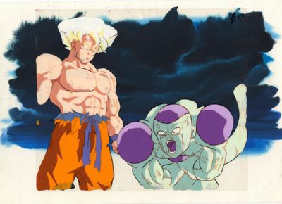 Gohan et Vegeta dans une scène de Dragon Ball Gohan