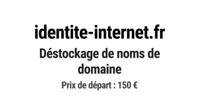 Nom de domaine identite-internet.