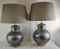 Paire de lampes rondes en métal peint. (photo 4)