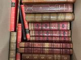 a box full of books that are sitting on a table