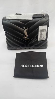 Sac à bandoulière Saint Laurent en cuir matelassé noir