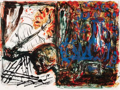 an image of a painting of a man playing a guitar