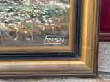 a picture of a painting on the wall of a building