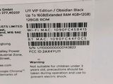 the back of a cell phone with a bar code on it