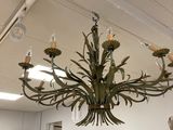 a large chandelier hanging from the ceiling in a room