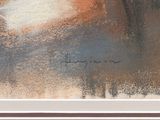 a picture of a painting of a horse with a name written on it