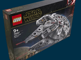 un coffret Lego Star Wars « Millennium Fighter » dans sa boîte