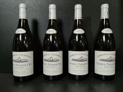 4 bouteilles de vin blanc du Domaine du Colombier Vaucoupin … - Photo 1