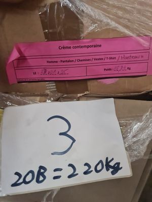 Palette d’environ 220 kg – Vêtements homme / femme mixte crè…