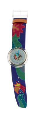 une montre-bracelet ornée d'un motif floral