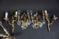 Lot de 2 paires d'appliques et une applique en bronze doré. (photo 2)