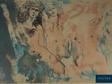 an image of a painting of three nudes with a man and a woman
