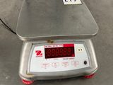 a close up of a scale on a table in a kitchen