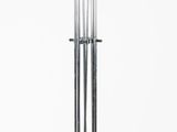 an image of a metal coat stand with a bunch of flowers