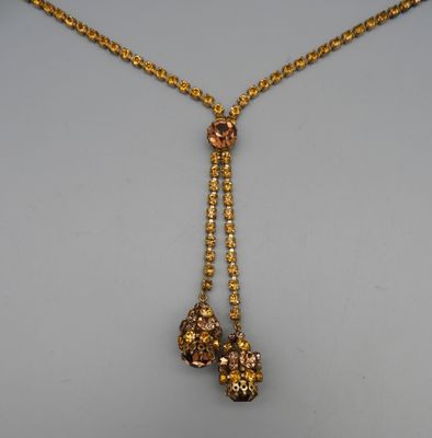 Dans le goût de Roger SCEMAMA, collier bayadère en verre imi…