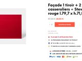 the red box is sitting on top of a white table