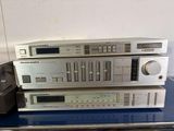 three different types of audio equipment stacked on top of each other