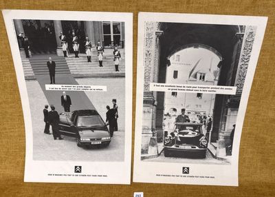 deux photos en noir et blanc d'une voiture garée devant un immeuble