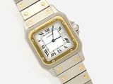 Montre-bracelet Cartier pour femme, en acier inoxydable et or, à quartz