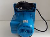 an image of a blue blower sitting on top of a white table