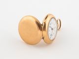 gold plated pocket watch on a white background with a white background