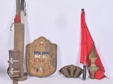 several items that are sitting on a white surface