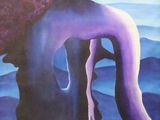 une peinture à l'huile représentant une femme tenant une fleur à la main