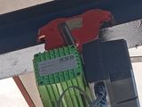 a cell phone sitting on top of a green box