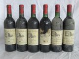 six bouteilles de vin sont alignées sur une table
