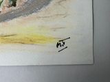 a picture of a painting of a man riding a horse