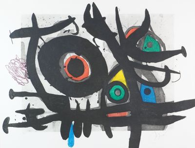 a picture of a painting of an eye with a bird on it