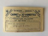 an old ticket with a picture of a man in a suit and tie