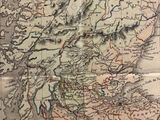 an old map of scotland and scotland in the middle of the 19th century