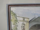 a picture of a picture of a building with a clock on it