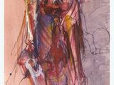 an image of a painting of a woman in a pink dress