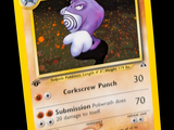 une image d'une carte Pokémon représentant un personnage Pokémon violet