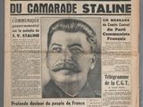 an old newspaper with a picture of a man with a moustache on it