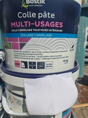 Lot de 5 seaux de colle pâte multi-usages Bostik