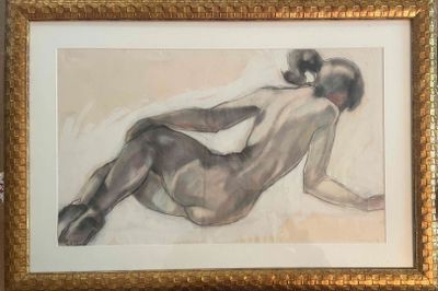 a painting of a nude woman in a gold frame
