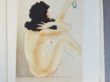un dessin représentant une femme assise par terre